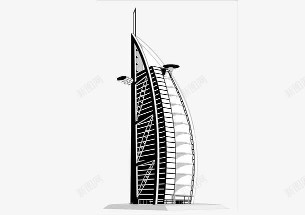 帆船酒店png免抠素材_新图网 https://ixintu.com 地标 建筑 旅行 标志性建筑物 迪拜