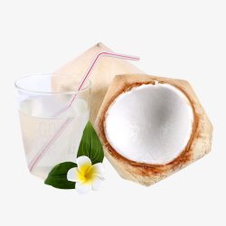 带吸管的椰子泰国进口椰青高清图片