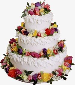多层花朵创意蛋糕素材