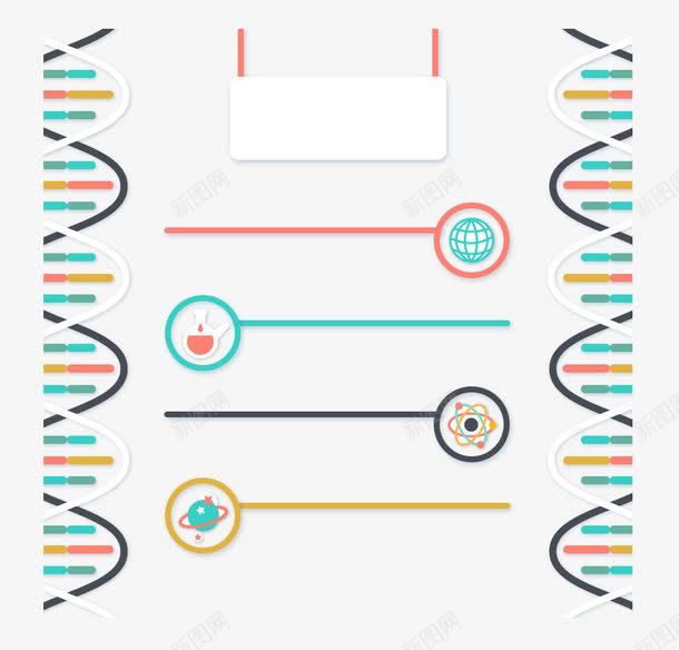创意DNA科学信息图png免抠素材_新图网 https://ixintu.com DNA装饰 宣传海报素材