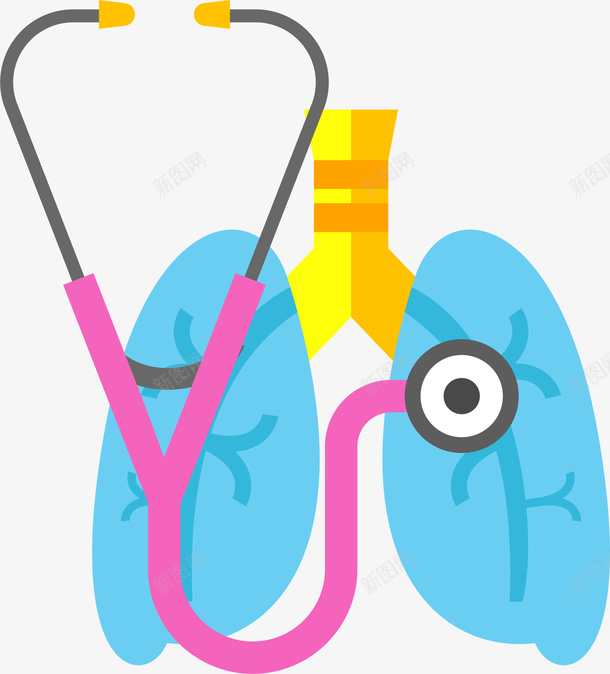 世界禁烟日肺部检查png免抠素材_新图网 https://ixintu.com 不抽烟 世界禁烟日 听诊 吸烟有害健康 治疗 肺部检查 蓝色肺部