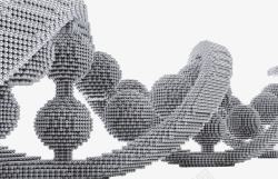 材料模型纳米分子螺旋结构模型高清图片