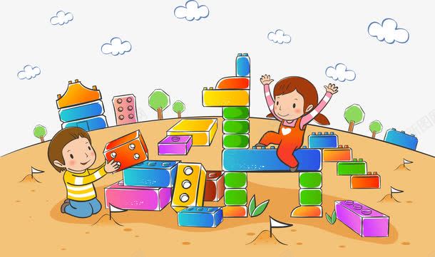 插图堆积木png免抠素材_新图网 https://ixintu.com 卡通玩积木 堆积木 小朋友玩积木 拼积木 玩积木 玩积木的小孩 积木堆叠