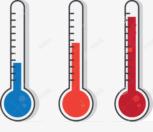夏季温度计png免抠素材_新图网 https://ixintu.com 刻度 商务 室内温度 扁平化 柱形 测量 温度计 红色 线稿