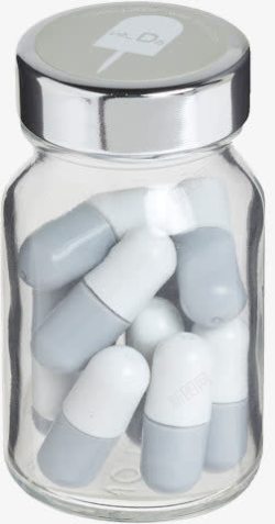 胶囊瓶子玻璃药瓶高清图片