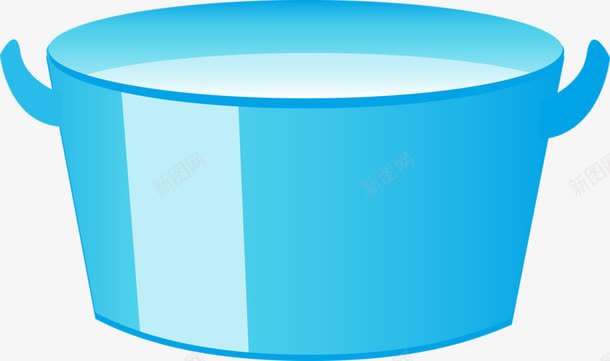一盆自来水png免抠素材_新图网 https://ixintu.com 卡通 水桶 自来水 蓝色