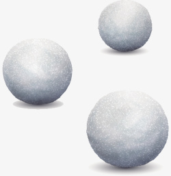 白球球三个白色的雪球高清图片