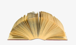 翻开的书发黄打开像扇子的书籍实物高清图片