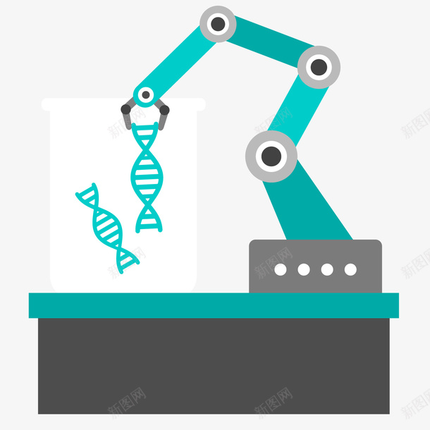 一台正在研究DNA链的机器png免抠素材_新图网 https://ixintu.com DNA链 一台机器 扁平化 生物学 研究 科技 遗传学