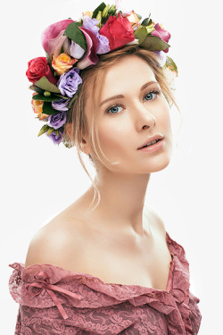 精致美丽的簪子戴花环漂亮女性高清图片