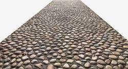 圆润的石头鹅卵石路高清图片
