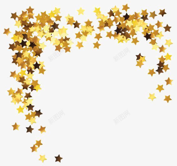 金色星星png免抠素材_新图网 https://ixintu.com 五角星 创意 星星底纹 星星装饰 星星边框