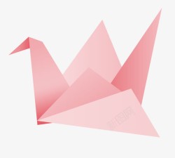 粉色千纸鹤矢量图素材