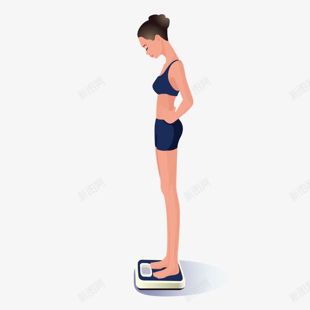 称体重的美女png免抠素材_新图网 https://ixintu.com 体重 电子秤 美女 量体重