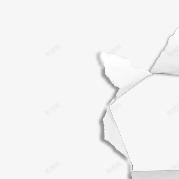被撕破的纸png免抠素材_新图网 https://ixintu.com 白纸 白色 纸张 艺术