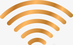 WIFI上网金色WiFi图形高清图片