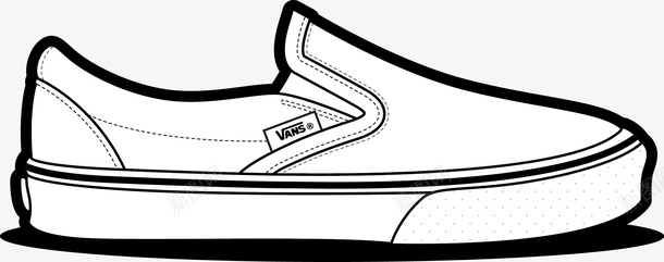 创意卡通白色鞋子矢量图图标图标