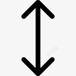 线双双箭头垂直符号图标高清图片