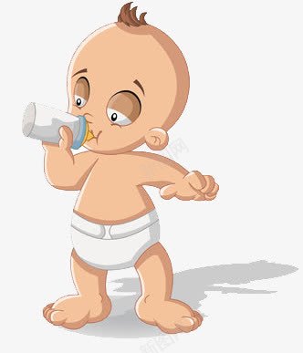 喝奶的宝宝png免抠素材_新图网 https://ixintu.com 卡通 喝奶 奶瓶 奶粉 婴儿 孕婴 宝宝 宝贝 小孩 手绘 母婴 站立的宝宝