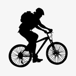 上班男人骑自行车剪影骑自行车的男人高清图片