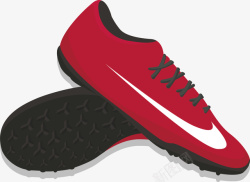 矢量红色口哨2018足球世界杯红色球鞋插画高清图片