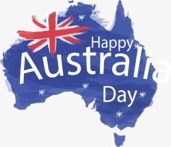 水彩澳大利亚水彩手绘澳大利亚国旗矢量图高清图片