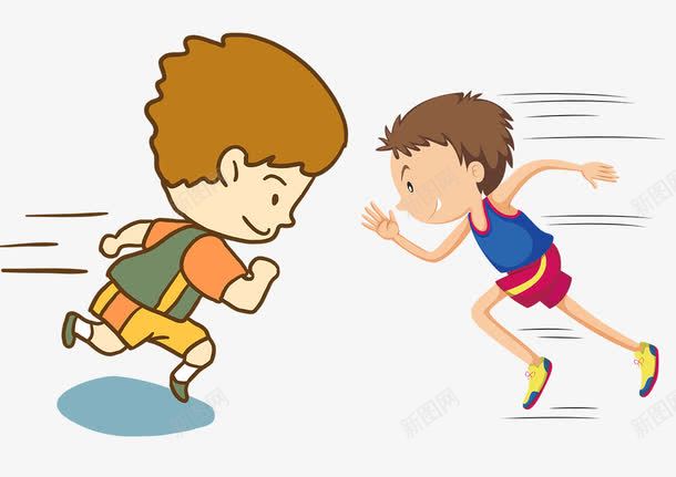 卡通跑步少年png免抠素材_新图网 https://ixintu.com 健身 卡通跑步男孩 比赛 百米赛跑 短跑 跑步 运动会 锻炼身体 长跑