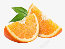 两瓣橘子切开的大橘子高清图片