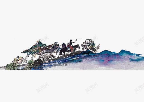 沙漠之旅png免抠素材_新图网 https://ixintu.com 丝绸之路 卡通 手绘 沙漠 海上丝绸之路 漫画