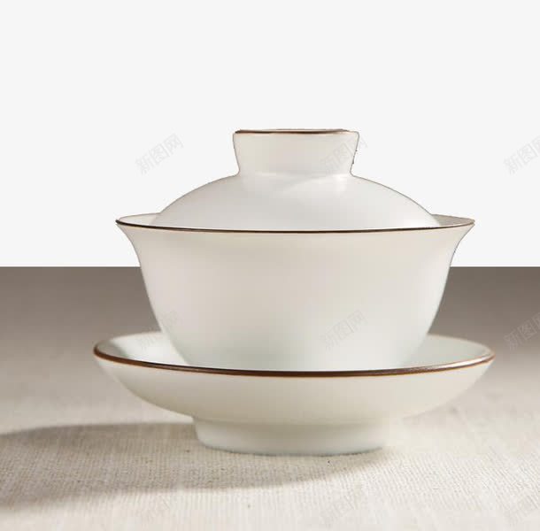 白色茶具盖碗png免抠素材_新图网 https://ixintu.com 产品实物 日用百货 白色茶具 盖碗