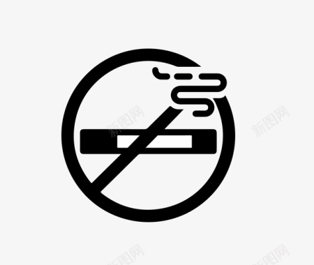 禁止吸烟图标矢量图图标