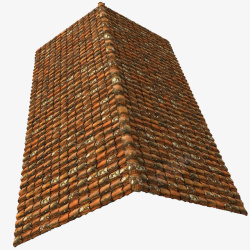 瓦房棕色三角瓦片屋顶素材