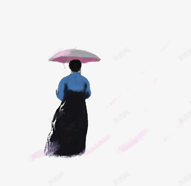举伞的孤单韩国女孩背影png免抠素材_新图网 https://ixintu.com 一个人 一个人的背影 举伞 孤单 孤单背影 寂寞 背影 黑白剪影