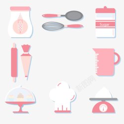 调蛋糕工具粉色烘培工具高清图片