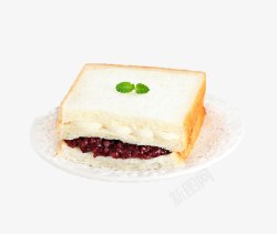 网红方块面包黑米夹心乳酪手撕紫薯面包营养早高清图片