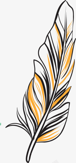 靓丽的羽毛单色手绘卡通羽毛高清图片