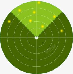 捕捉目标雷达扫描显示盘矢量图高清图片