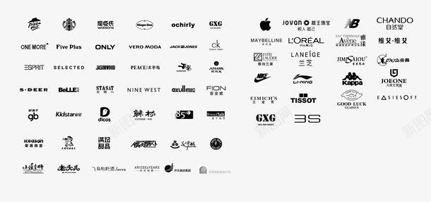 品牌logo服装品牌log图标png_新图网 https://ixintu.com 品牌logo 矢量logo 黑白