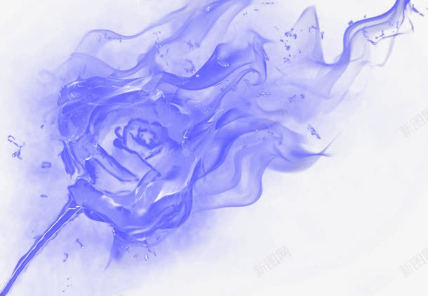 蓝色冰焰png免抠素材_新图网 https://ixintu.com 冰 冰焰 火焰 火焰喷射 烟雾 蓝色