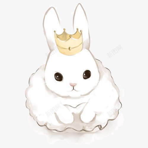戴着皇冠的可爱兔子png免抠素材_新图网 https://ixintu.com 兔子 兔子简笔画 手绘 萌 装饰用