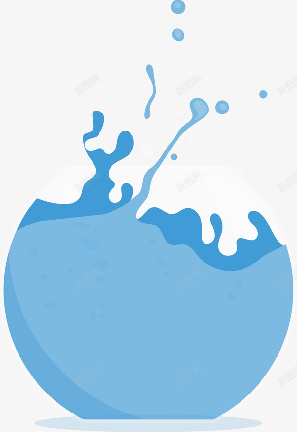 一个满满的透明水缸png免抠素材_新图网 https://ixintu.com 一个满满的水缸 四处飞溅 水花飞溅 玻璃缸 蓝色水滴 透明水缸