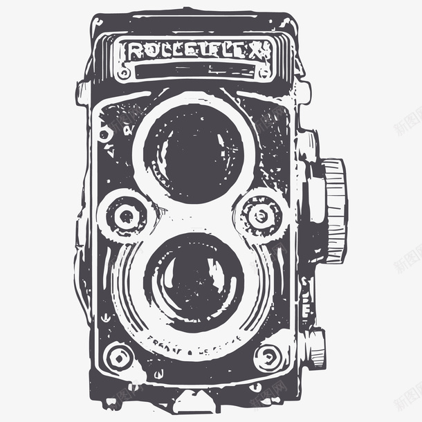 老式单反相机手绘图png免抠素材_新图网 https://ixintu.com 傻瓜相机 手绘图 拍摄 拍照 照相机 老式单反相机