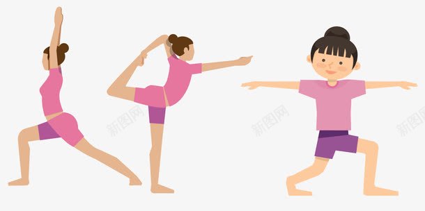 瑜伽png免抠素材_新图网 https://ixintu.com 保持 女孩 好身材 瑜伽