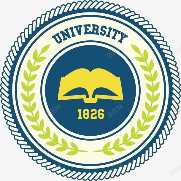 圆形的商学院logo图标png_新图网 https://ixintu.com 书本 商业学院logo 商学院logo 学院logo 学院logo设计 麦穗