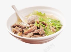 牛肉炖汤美味牛杂生菜粉丝汤高清图片