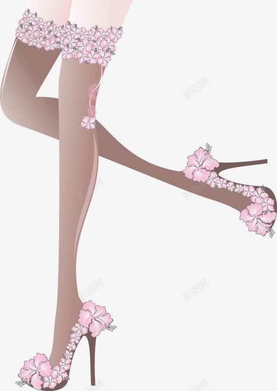 美少女腿png免抠素材_新图网 https://ixintu.com 少女系列 少女美腿 花纹袜子 鞋子 高跟鞋