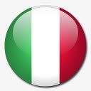 意大利国旗国圆形世界旗素材
