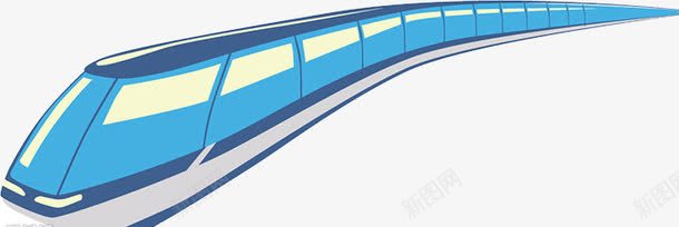 蓝色城轨列车png免抠素材_新图网 https://ixintu.com 乘坐 车厢 轻轨 高速行驶