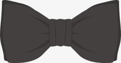 黑色领结纯黑色卡通蝴蝶领结矢量图高清图片