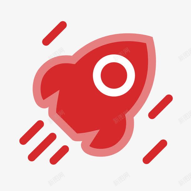 红色圆弧火箭元素图标png_新图网 https://ixintu.com 出发 卡通图标 圆弧 圆环 扁平化 火箭 红色 起飞